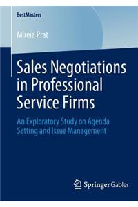 Sales Negotiations in Professional Service Firms