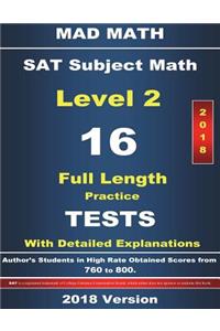 2018 SAT Math Level II 16 Tests