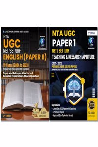 UGC NET English and Paper 1 Combo PYQ Books - (2004-2023) Previous Year Questions with Detailed Solutions for UGC NET JRF & SET Exams