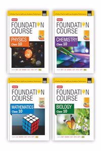 MTG Foundation Course Class 10 Physics, Chemistry, Mathematics & Biology Book (Set of 4) For IIT JEE, NEET, NSO Olympiad, NTSE, NVS, KVPY & Boards Exam | Based on NCERT Latest Pattern 2024-25