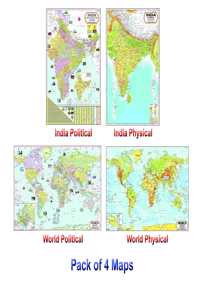 India & World Political Map & Physical Map | Non Laminated Paper Maps | Set Of 4 Maps | Useful For Upsc, Ssc, Ies And Other Competitive Exams