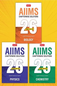 Mtg 26 Years Aiims Chapterwise Solutions - Physics, Chemistry & Biology (Set Of 3 Books), Helpful For Neet 2023 Exam