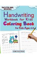 Handwriting Workbook for Kids Coloring Book for Kids Ages 4-8