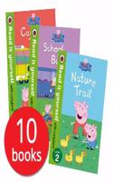 Peppa Pig Read it Yourself with Ladybird Collection 10 Books Set (Level 1-2) (Little Creatures, Fun at the Fair, Recycling Fun, The Family Computer, Daddy Pigs Old Chair, Nature Trail, Sports Day, Cam