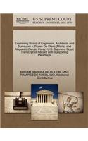 Examining Board of Engineers, Architects and Surveyors V. Flores de Otero (Maria) and Nogueiro (Sergio Perez) U.S. Supreme Court Transcript of Record with Supporting Pleadings