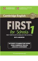 Cambridge English First 1 for Schools for Revised Exam from 2015 Student's Book with Answers