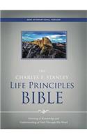 NIV, the Charles F. Stanley Life Principles Bible, Hardcover, Red Letter Edition