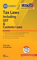 Taxmann's CRACKER for Tax Laws including GST & Customs Laws (Paper 4 | Tax) â€“ Covering past exam questions & detailed answers | A.Y. 2023-24 | Latest GST Law | CS Executive | June/Dec. 2023 Exams