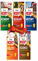 GIST OF NCERT (HISTORY+POLITY+GEOGRAPHY+ECONOMY+SCIENCE) SET of 5 BOOKS ENGLISH- 5TH EDITION- 1ST JUNE 2021