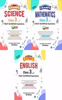 Olympiad Champs Science, Mathematics, English Class 3 with Past Questions 4th Edition (set of 3 books)