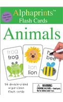 Alphaprints: Wipe Clean Flash Cards Animals