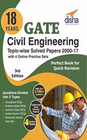 18 years GATE Civil Engineering Topic-wise Solved Papers (2000-2017) with 4 Online Practice Sets