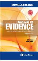 The Law Of Evidence-As Amended By The Criminal Law (Amendment) Act, 2013