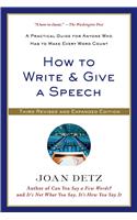 How to Write & Give a Speech