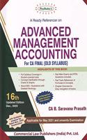 Padhuka's A Ready Referencer on Advanced Management Accounting for CA Final - 16/edition, 2020