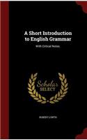 A Short Introduction to English Grammar