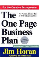 The One Page Business Plan