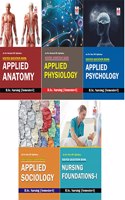 B.Sc. Nursing Semester-I Solved QB (Set of 5 Books)