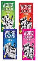 Set of 4 Word Search Fun Books for 4+ Year Old Children