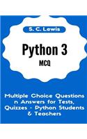 Python 3 MCQ - Multiple Choice Questions n Answers for Tests, Quizzes - Python Students & Teachers