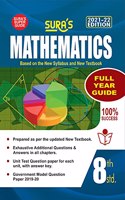 Sura's 8th STD Mathematics Full Year Guide (ENGLISH MEDIUM) 2021-22 Edition - based on Samacheer Kalvi Textbook 2021