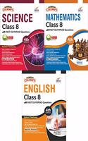 Olympiad Champs Science, Mathematics, English Class 8 with Past Questions 4th Edition (Set of 3 Books)