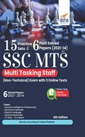 15 Practice Sets & 6 Past Solved Papers (2021 - 14) for SSC MTS Multi Tasking Staff (Non-Technical) Exam with 3 Online Tests 4th Edition