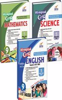 Olympiad Champs Science, Mathematics, English Class 9 With 15 Mock Online Olympiad Tests (Set Of 3 Books)