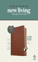 NLT Super Giant Print Bible, Filament Enabled (Leatherlike, Brown, Indexed, Red Letter)