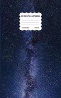 Composition Notebook Wide Ruled Space Galaxy Notebook Milky Way Composition Notebook Large 8.5 x 11 - College Ruled 110 pages