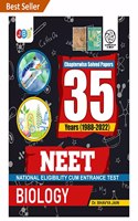 Biology NEET 35 Previous Years Solved Papers Book, NTA 35 Previous Year NEET Questions and Solutions, Best NEET 2023 Preparation Book, Revised Edition, Every NTA Neet 35 Years Biology Questions