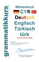 Wörterbuch C1 Deutsch-Englisch-Türkisch