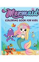 Mermaid Coloring Book for Kids Ages 4-8