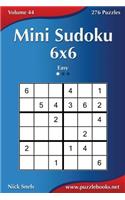 Mini Sudoku 6x6 - Easy - Volume 44 - 276 Puzzles