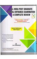 ALL INDIA POST GRADUATE DENTAL ENTRANCE EXAMINATION DECEMBER 2015 SUPPLEMENT