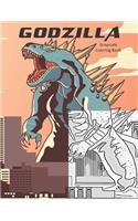 Godzilla Grayscale Coloring Book