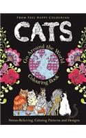 Cats Go Around the World Colouring Book