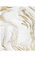 Liquid Gold Marble Composition Notebook - Large Ruled Notebook - 8x10 Lined Notebook (Softcover Journal / Notebook / Diary)