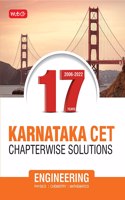 MTG 17 Years Karnataka CET Chapterwise Solutions Physics, Chemistry & Mathematics - KCET Previous Year Solved Papers, KCET Engineering Entrance Exam Books 2023