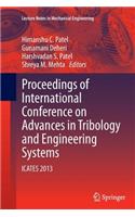 Proceedings of International Conference on Advances in Tribology and Engineering Systems