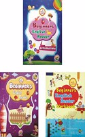 Smile & Learn Beginners English Reader, English Reader Introductory & English Reader Workbook, Set of 3 Books