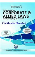 A Handbook CORPORATE & ALLIED LAWS for CA (Final May, 2017 Exam.)