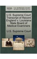 U.S. Supreme Court Transcript of Record England V. Louisiana State Board of Medical Examiners