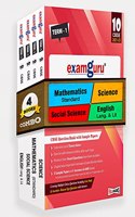 Examguru TERM 1 and TERM 2 Question Bank Class 10 Combo 2022 - Science, Math Standard, Social Science & English 2022 (Based on New MCQs Type Introduced in 2nd Sep 2021 CBSE Sample Paper)