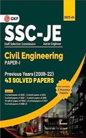 GKP SSC JE 2023 : Paper I - Civil Engineering - 43 Previous Years Solved Papers (2008-22) by GKP