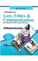 Munish Bhandaris Handbook on Law, Ethics & Communications for CA Inter IPCC November 2017 Exam by Bestword Publication