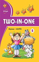 UNIQUE TWO IN ONE - B - Book to Learn English and Hindi Rhymes, Poems, Baal Geet for 2-5 year old children