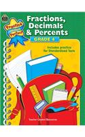 Fractions, Decimals & Percents Grade 4