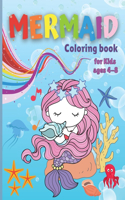 Mermaid Coloring Book for Kids ages 4-8