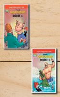 Chacha Chaudhary Comics In English| Chacha Chaudhary Comics Digest Set Of 2 Comics In English | English Comics | Diamond Comics | Gift For Children | ... Since 1981|Chacha Chaudhary Digest - 1 + 2